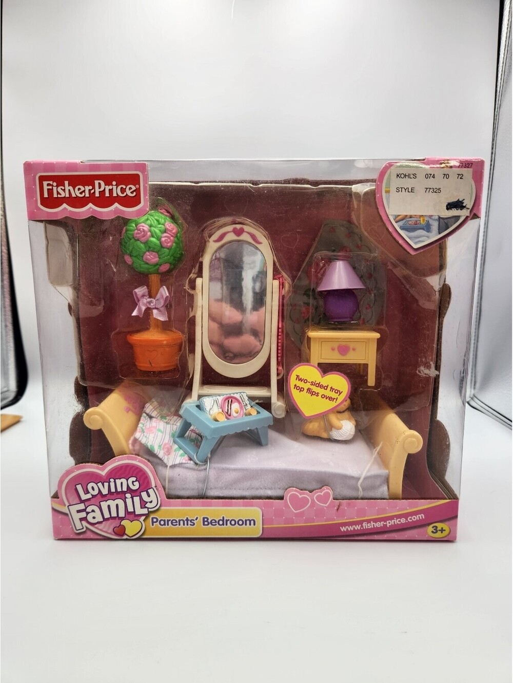 Fisher-Price Loving Family Parents' Bedroom Dollhouse Furniture Set NIB 2002 -O2
